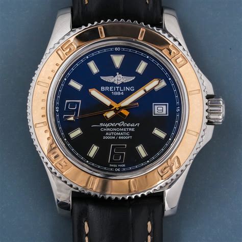 breitling superocean 44 gold bezel|Breitling Superocean 44 special.